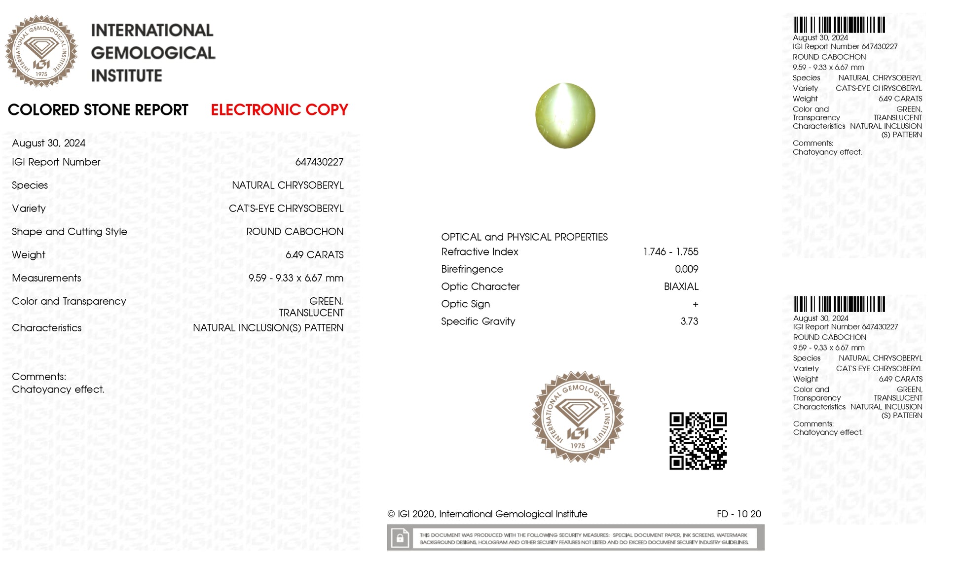 Certificate