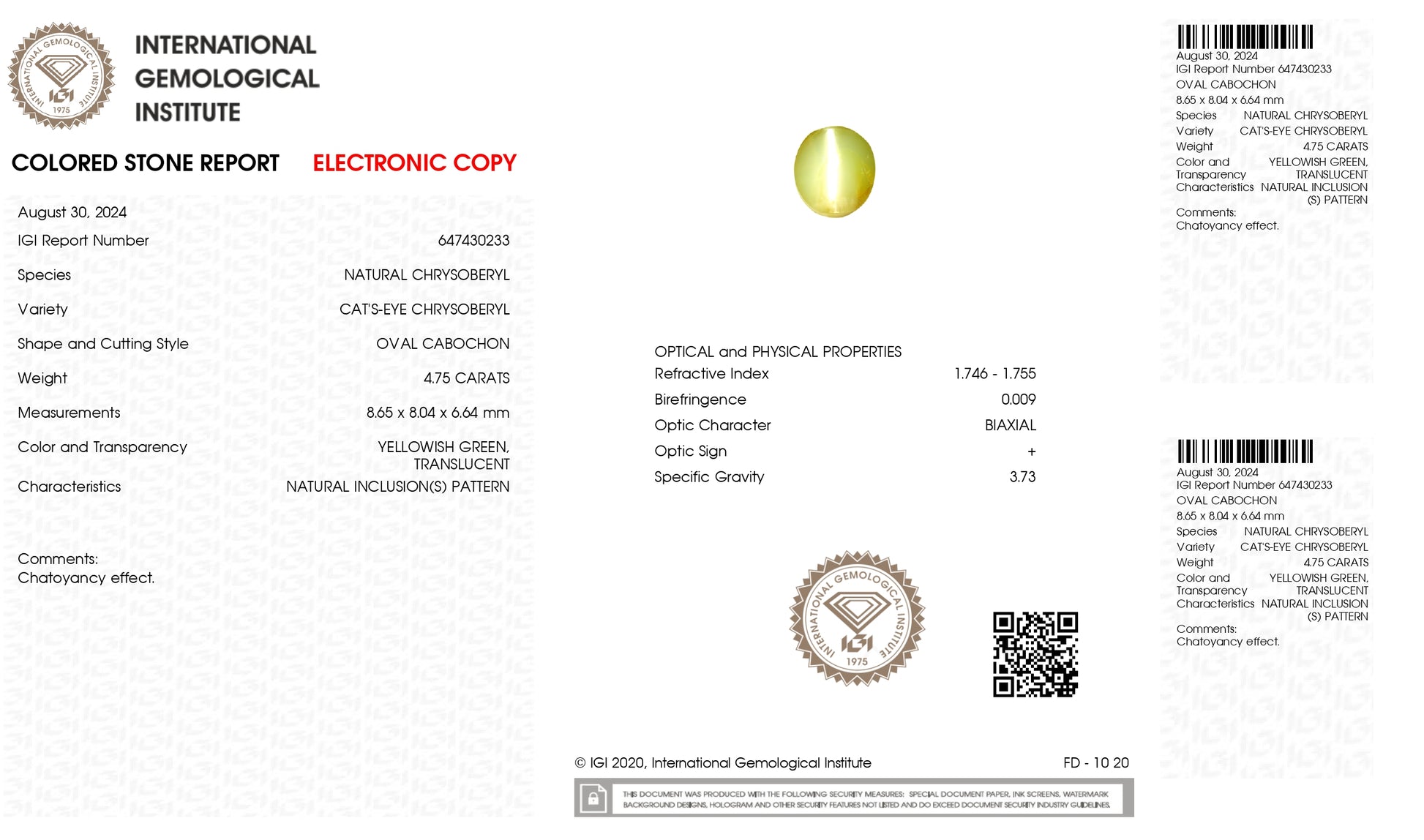 Certificate