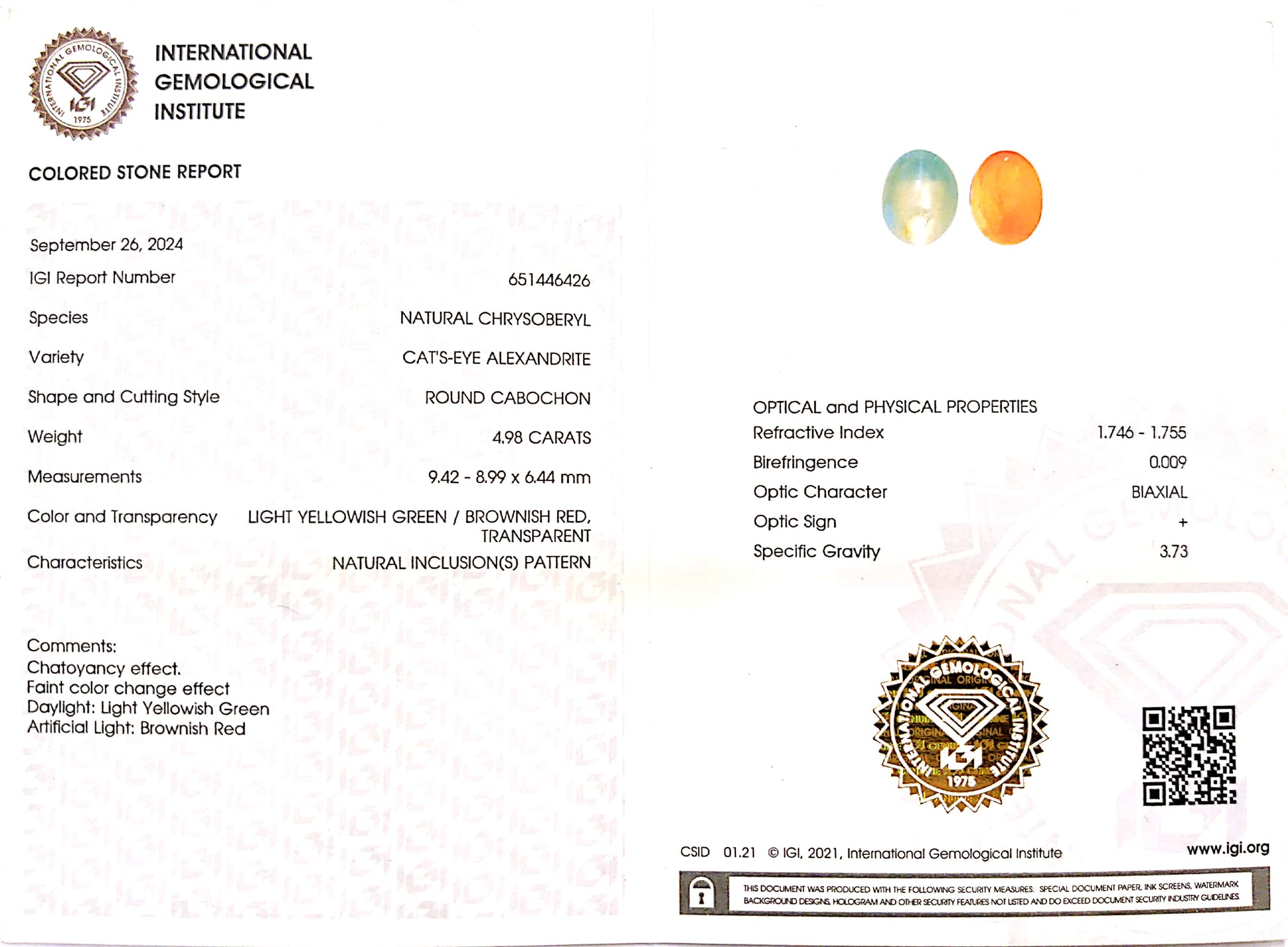 Certificate