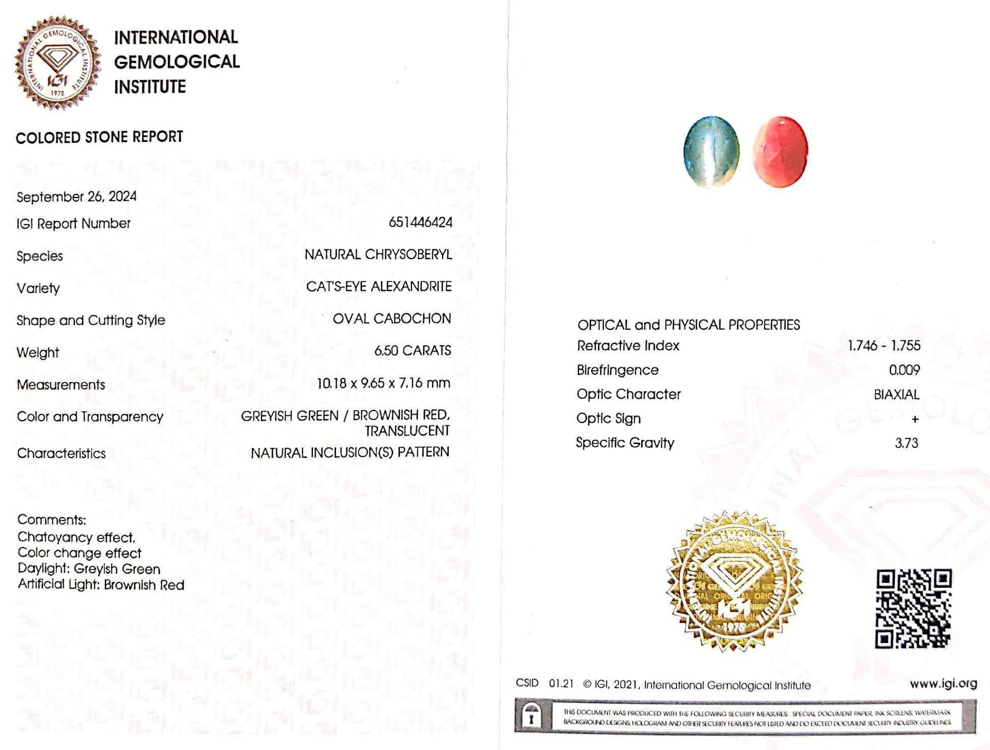 Certificate