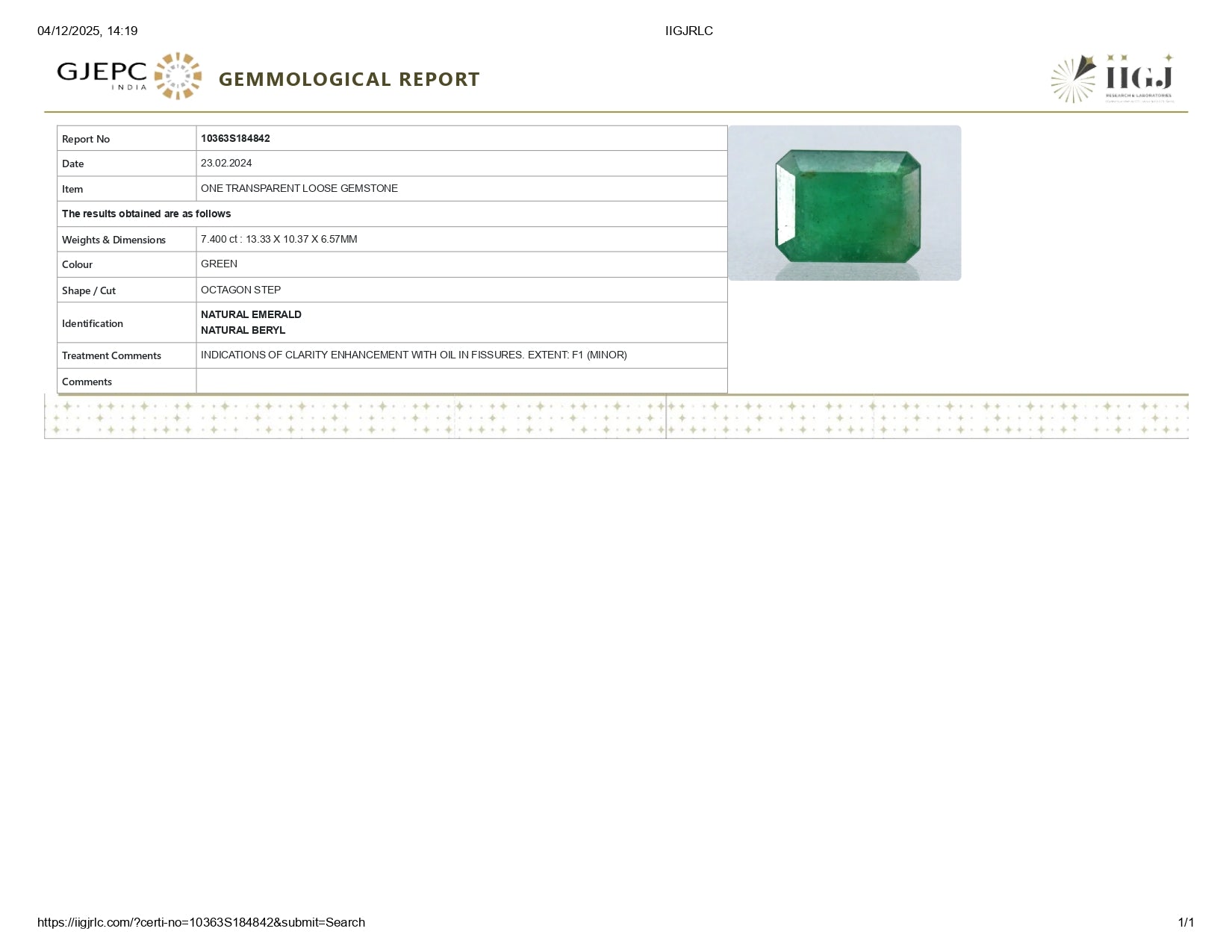 Certificate