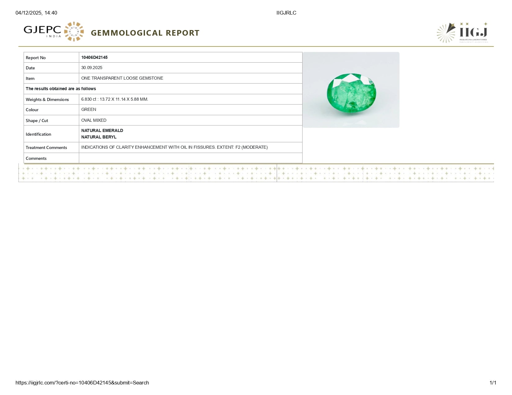 Certificate