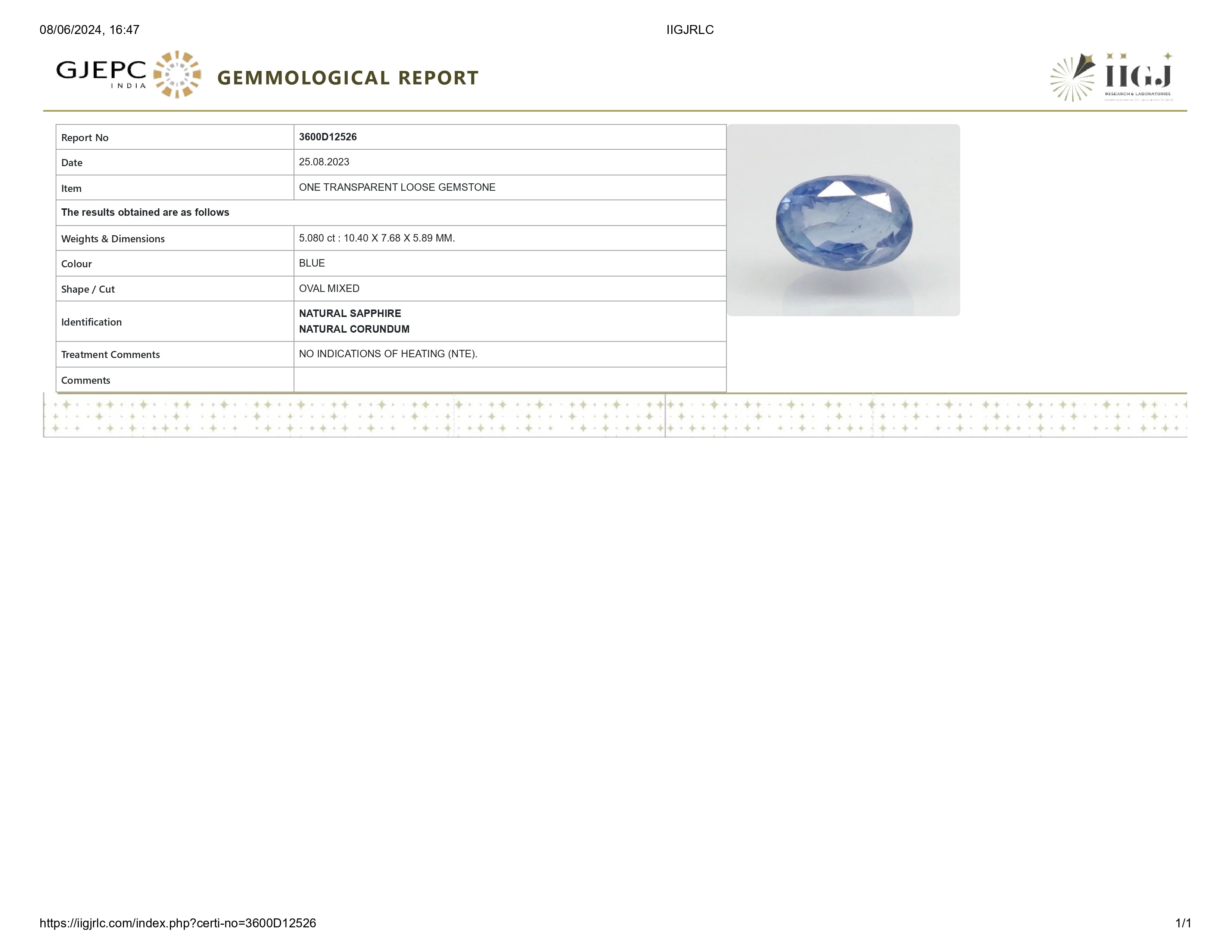 Certificate