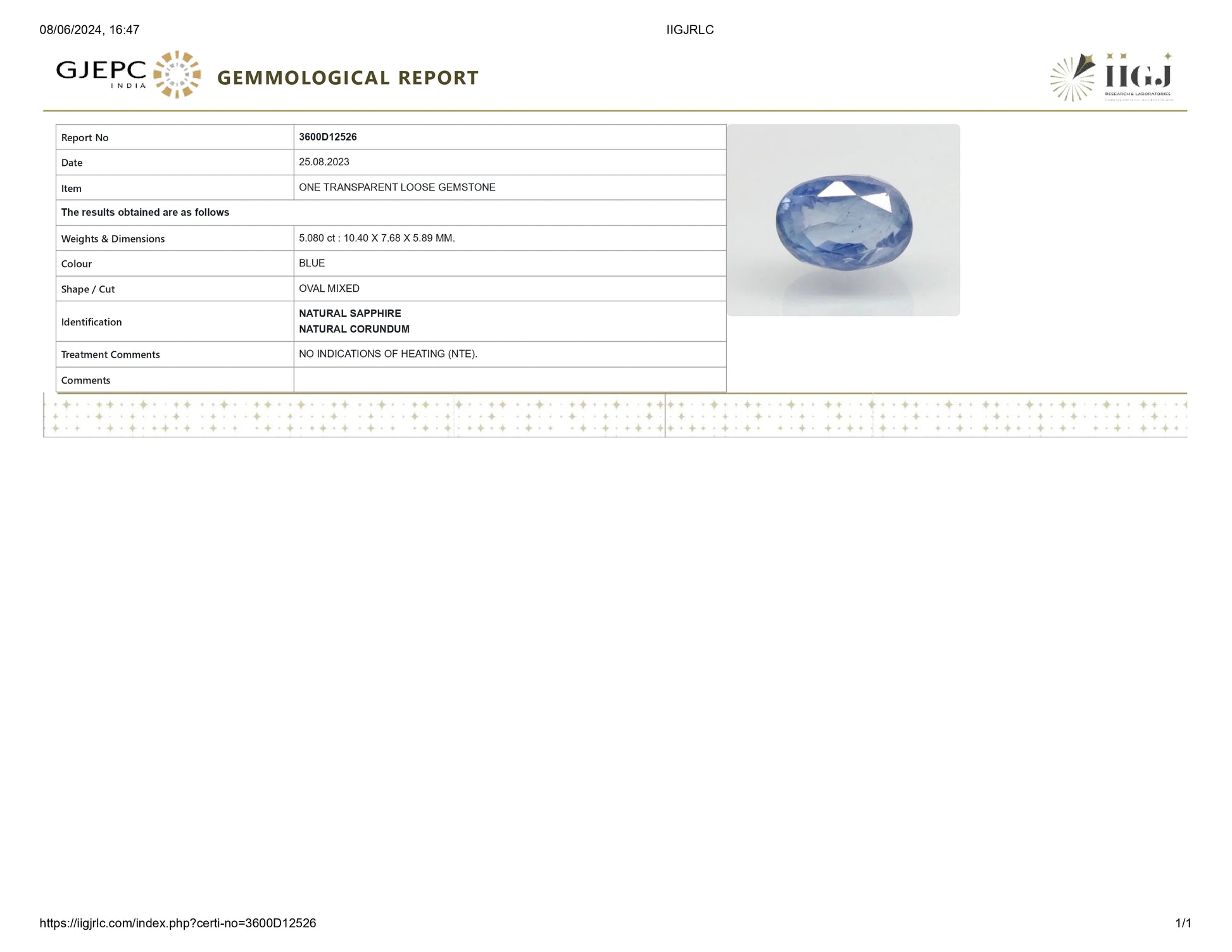 Certificate