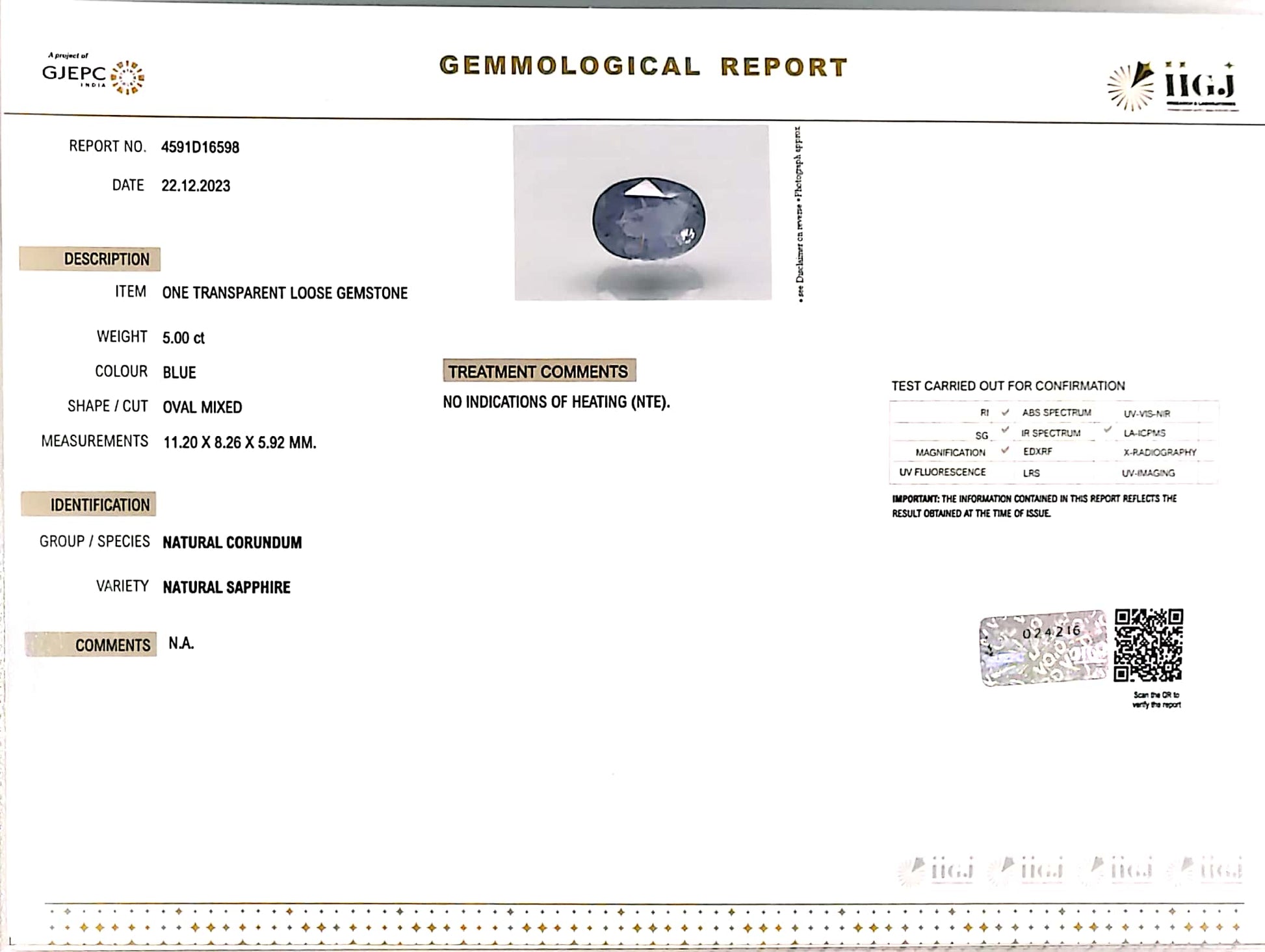 Certificate