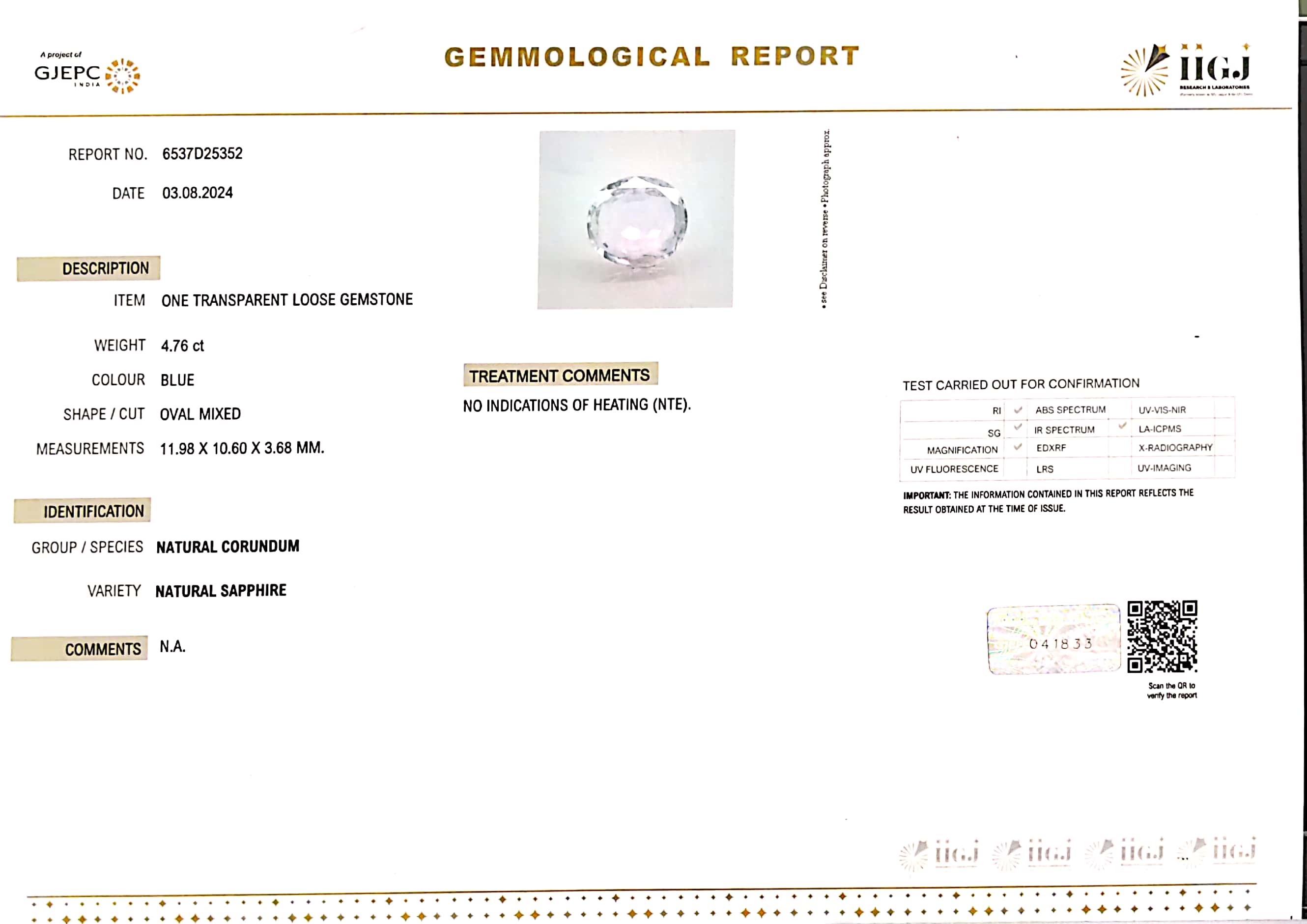 Certificate