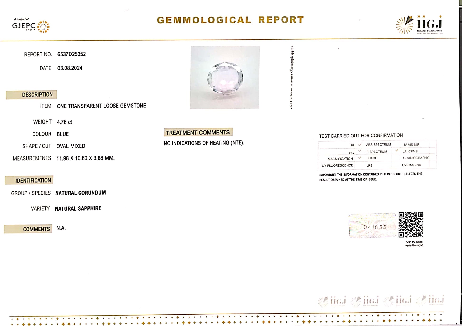 Certificate