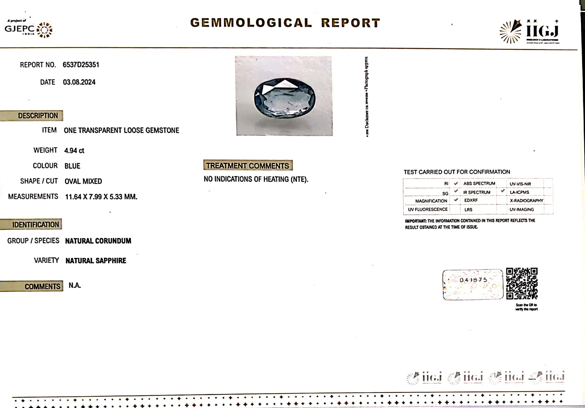 Certificate