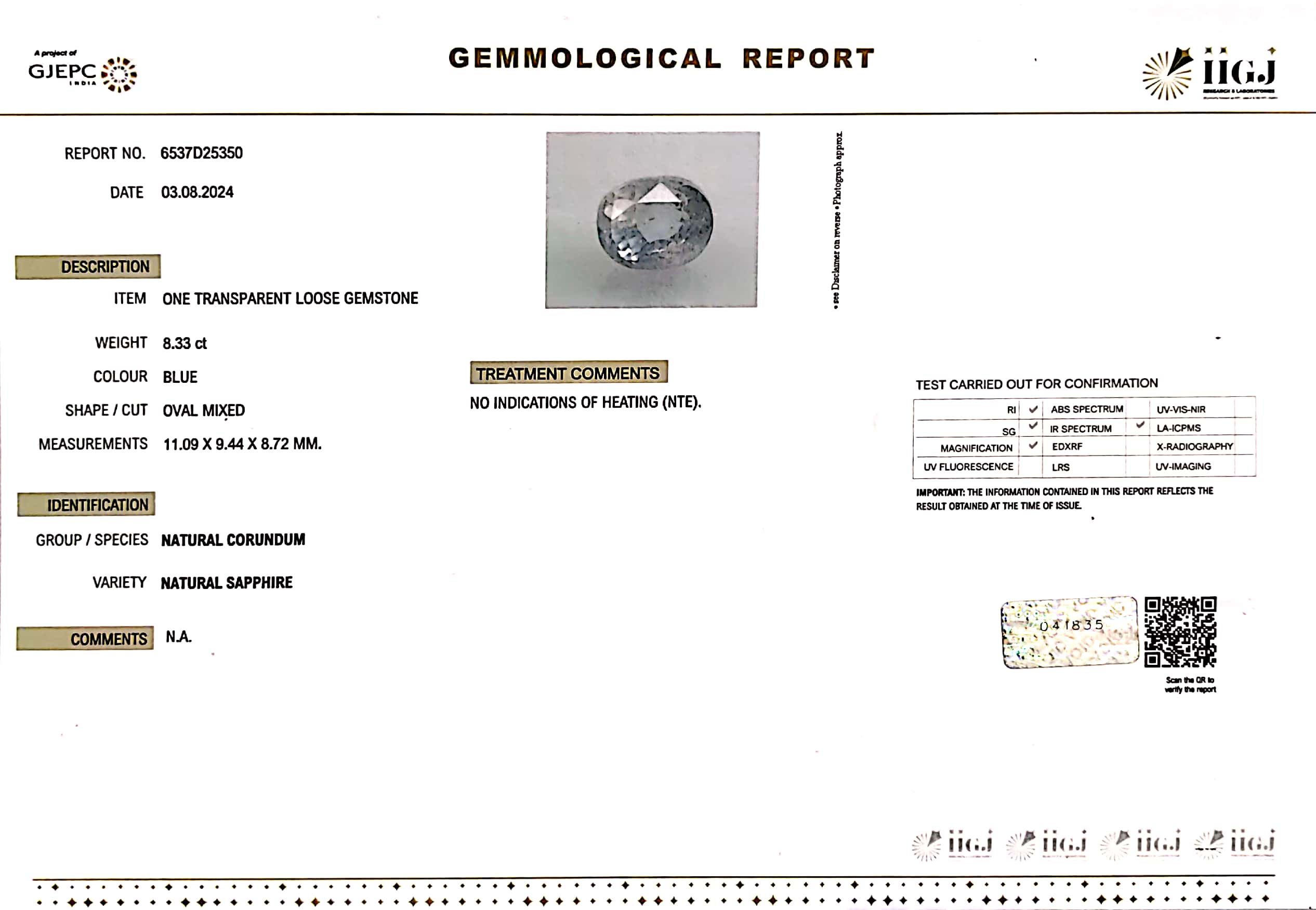 Certificate