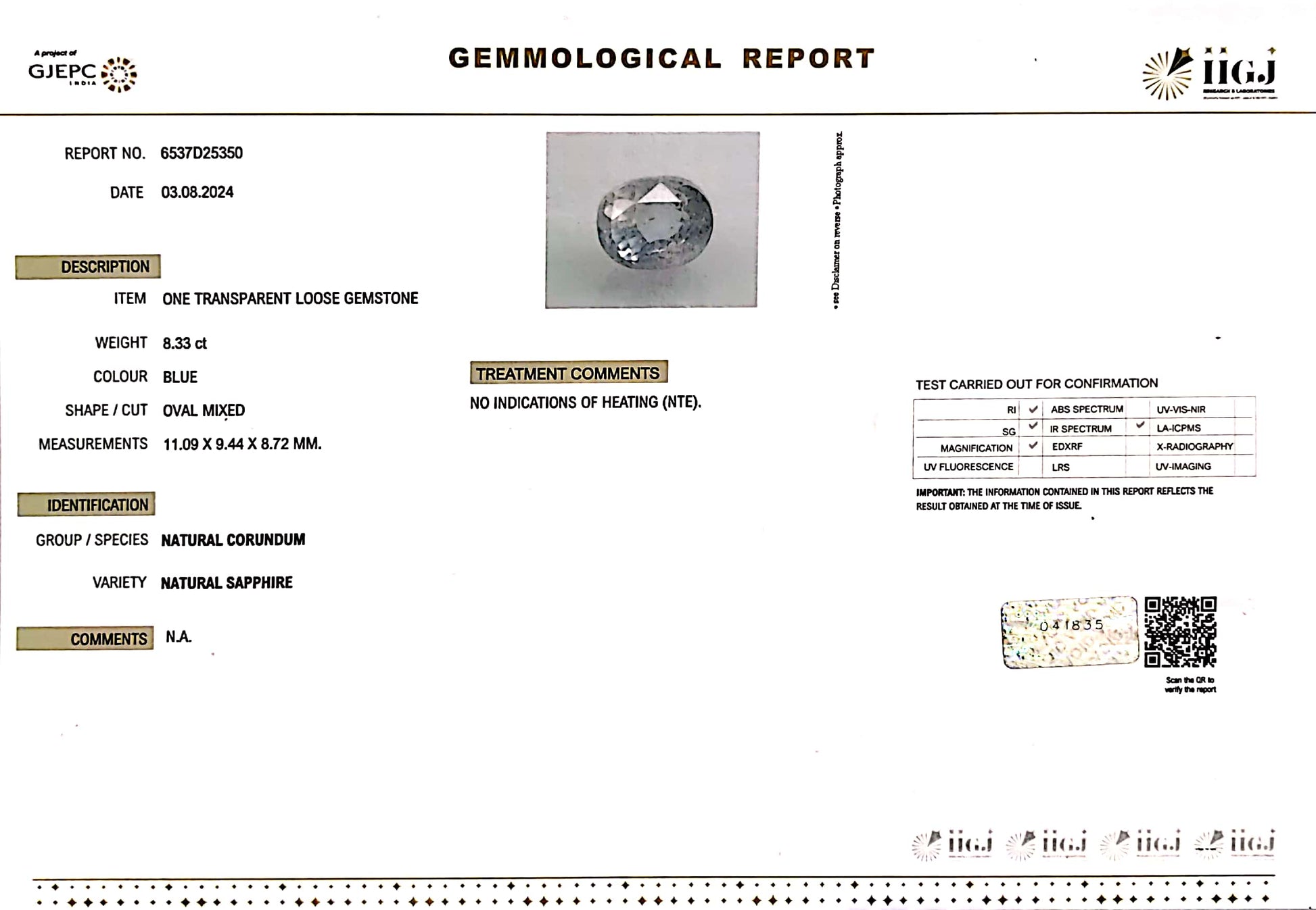 Certificate