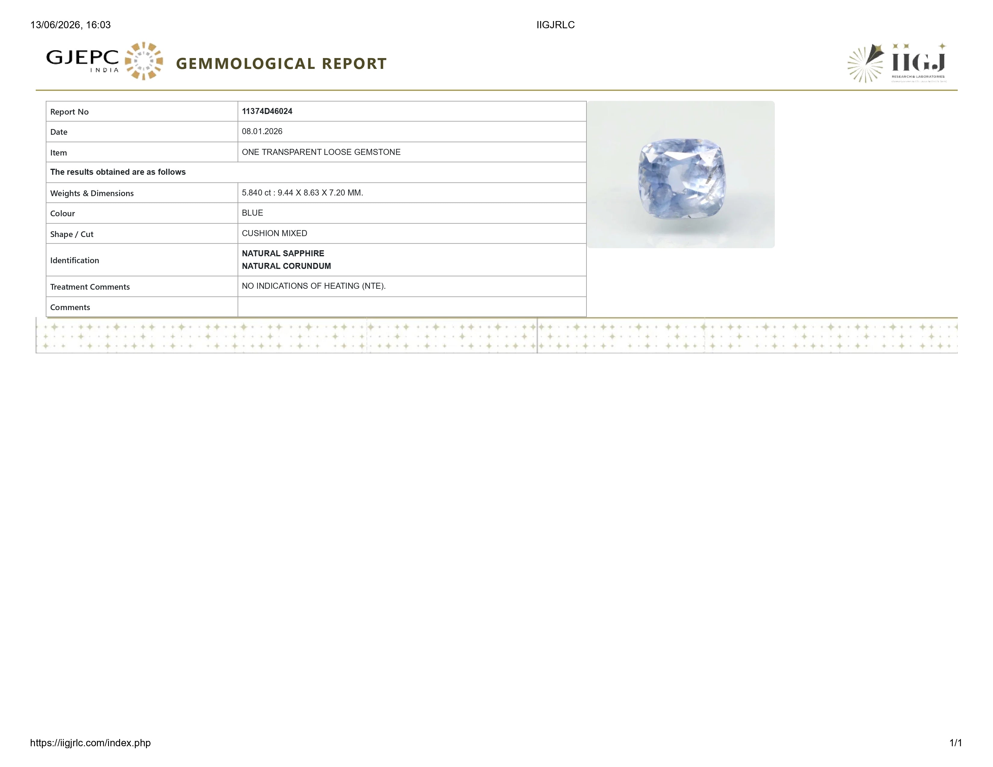 Certificate