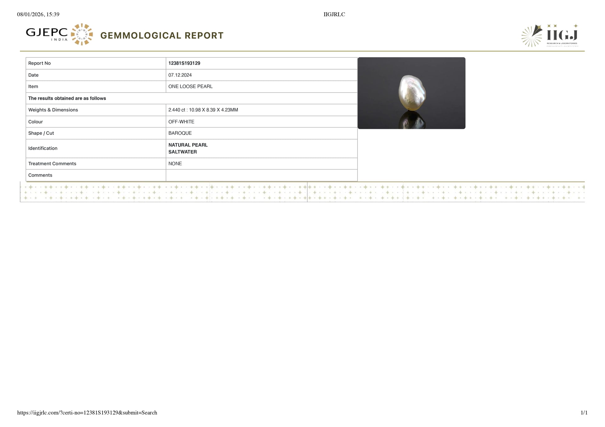 Certificate