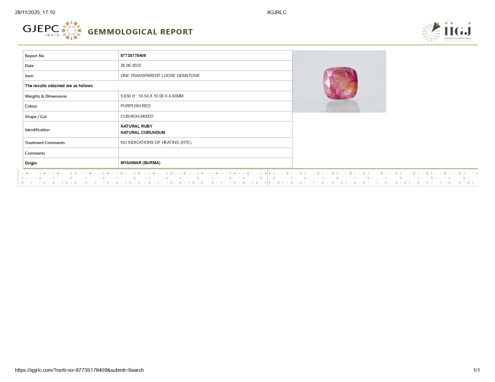 Certificate
